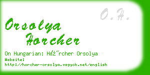 orsolya horcher business card